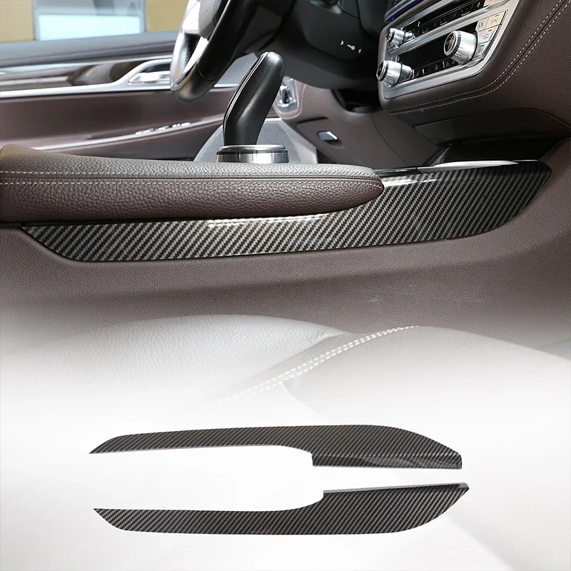 

ABS Carbon Fiber Car Accessories Center Console Side Gear Shift Panel Strips Cover Trim Frame For BMW 7 Series G11 G12 2016-2020