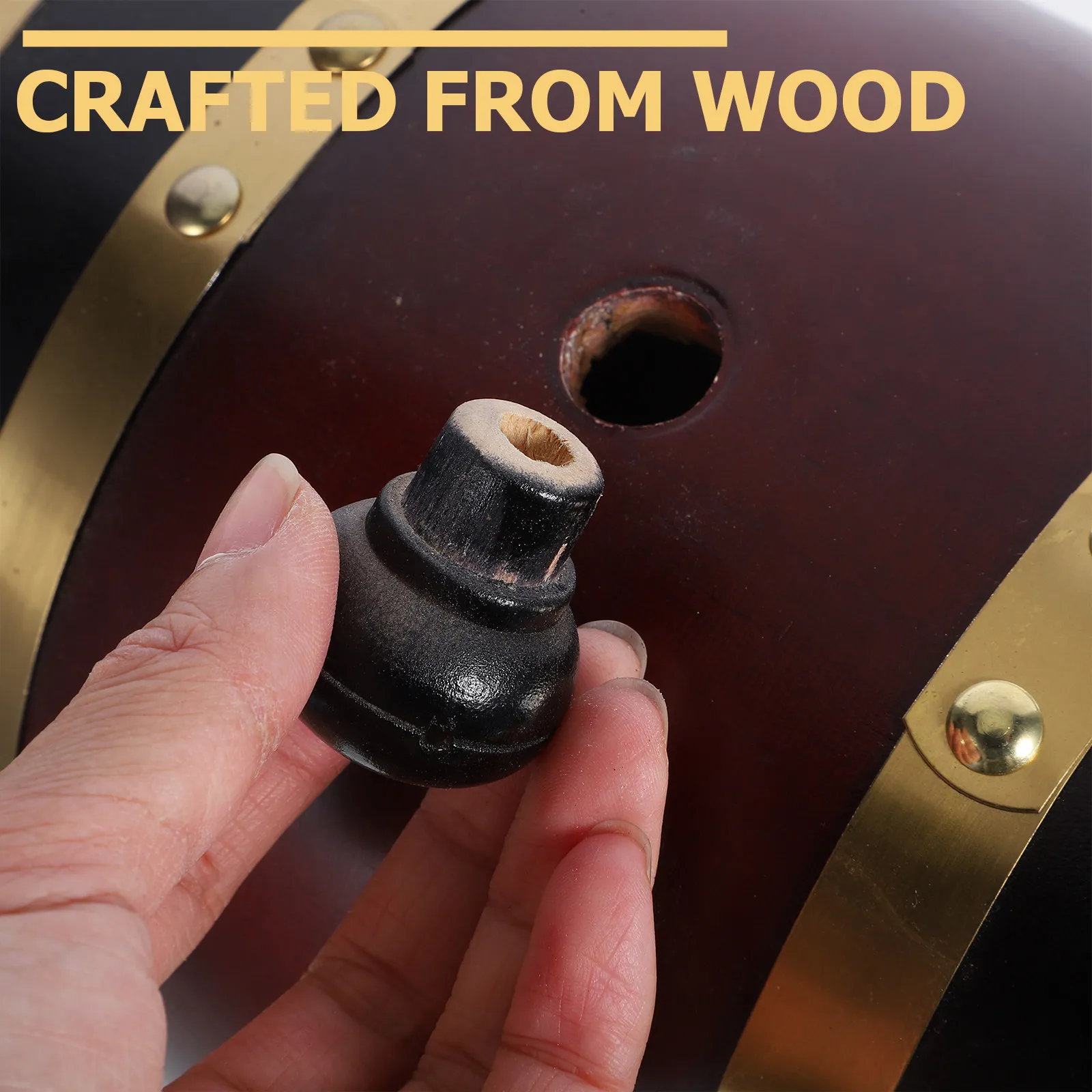 

Набор из 1 шт.: Декоративная бочка для вина из натурального дерева, 1,5 л, ручной работы, для хранения красного вина и пива, в винтажном стиле, для бара, кухни, декора комнаты