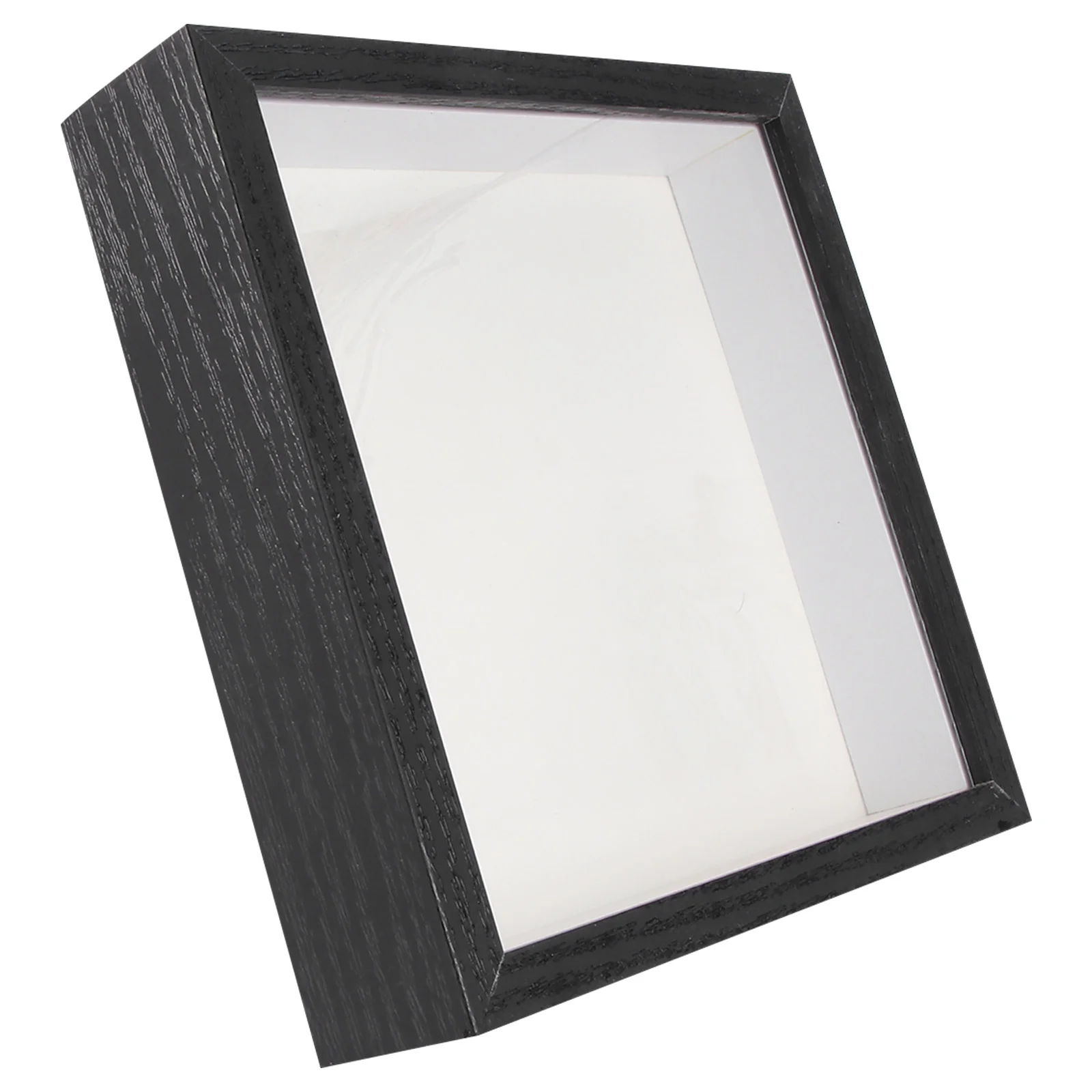 

Frame Double Sided Glass Photo Frame Creative Stereoscopic Specimen Simple Photo Frame Photo Holder for Photo (Black)