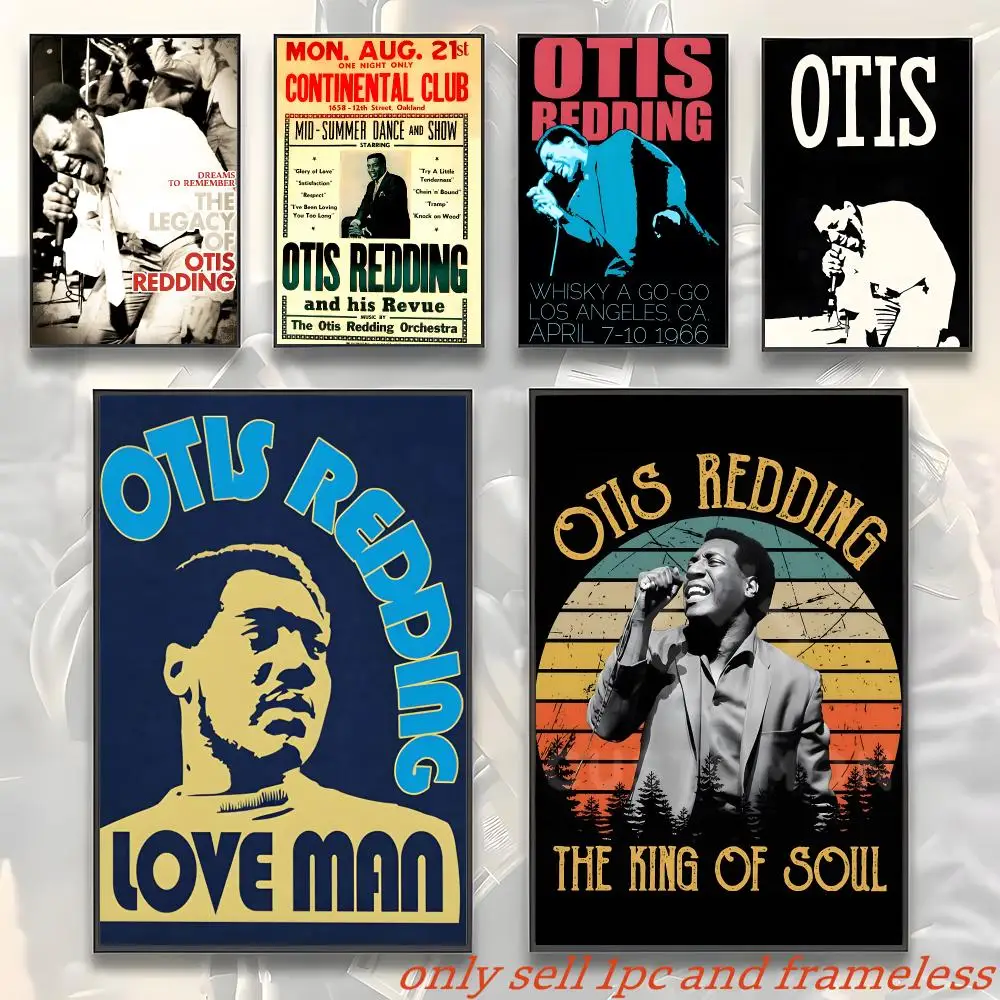 Soul Music Stars O-Otis Redding Poster Gift with prints Home bedroom living room decoration promotion and display