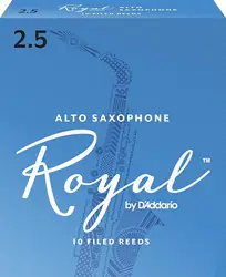 Rico Royal by D'addario Alto Sax Saxophone Reeds in Strength 2/2.5/3, 1/piece or 10/piece Pack