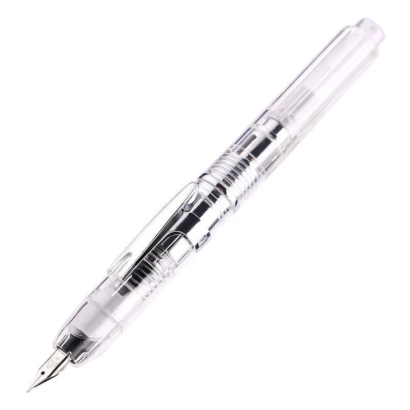 

LANBITOU Transparently Press Fountain Pen EF F 0.38MM 0.5MM,with Clip Converter for Writing School Supplies PK JINHAO 10