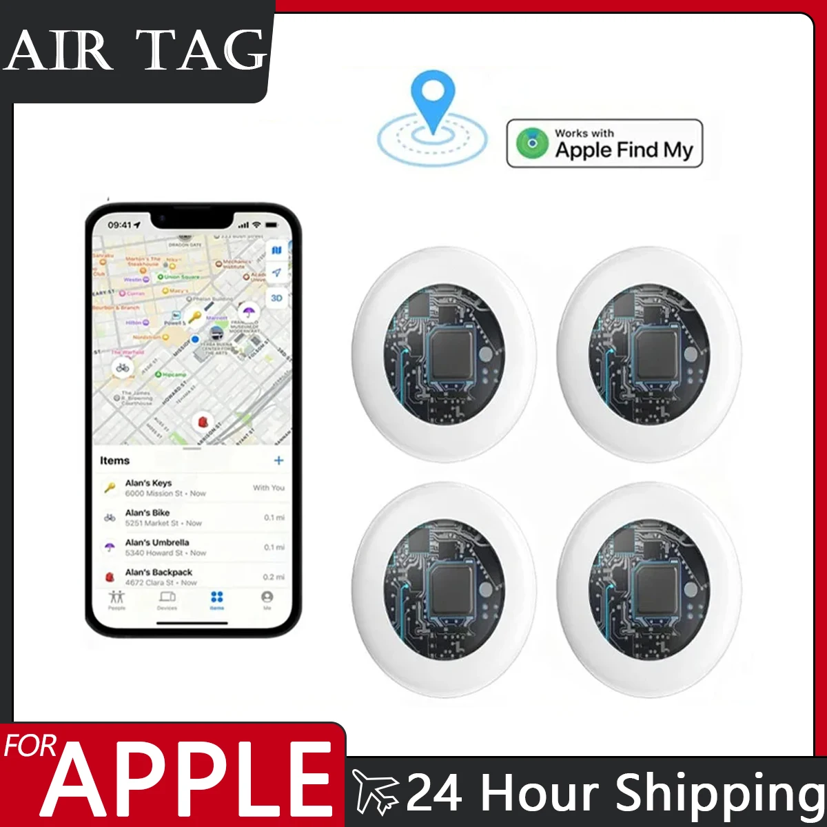 

Тайметика Smart Bluetooth GPS трекер Air Tag Работа с Apple Find My APP ITag Анти-потерянный локатор Airtag Поиск ключей для домашних животных для iOS