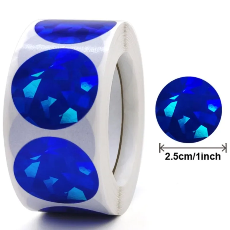 100-500pcs Color Round Laser Sticker Bake Wrap Decoration Sticker Label Wedding Decoration Birthday Party Gift Wrapper Sealing