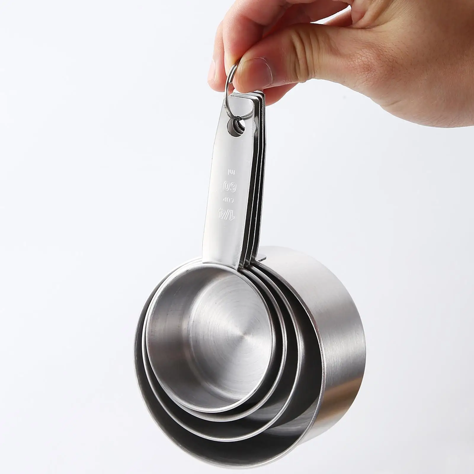 Sleek Stainless Steel Measuring Cups And Spoons Bundle for Kitchen