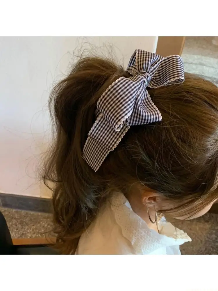 

31BF Elegant Gingham Barrettes Slip Design For Teens Ladies