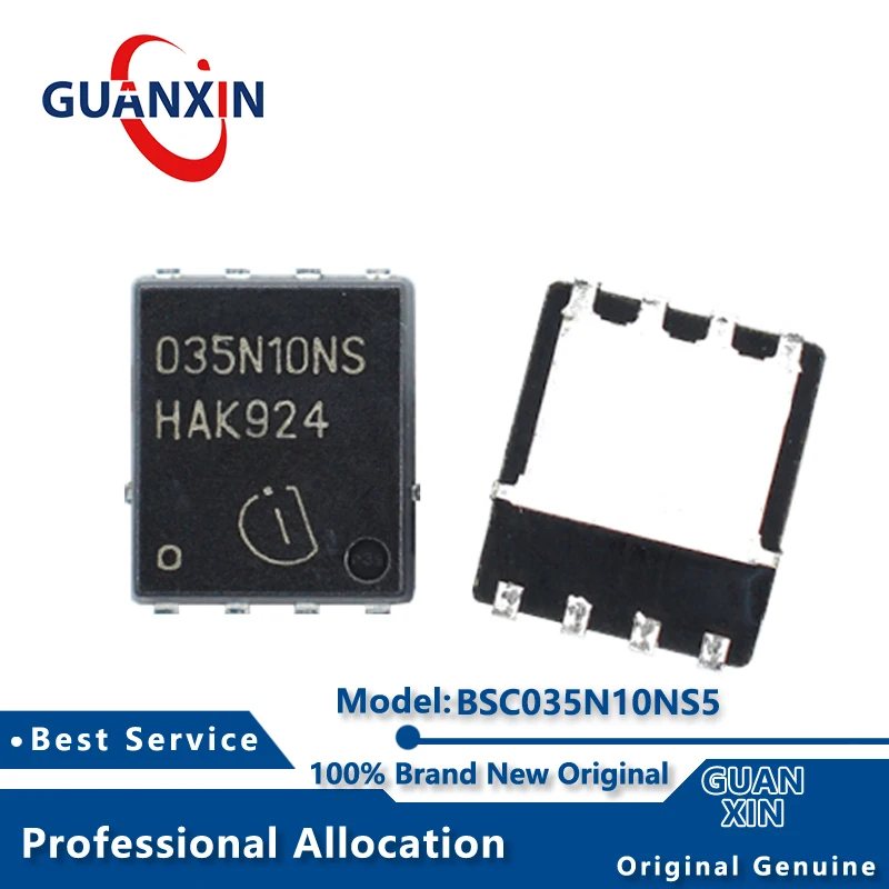 

100% New Electronic BSC035N10NS5 BSC035N10NS5ATMA1 Marking 035N10NS TSDSON-8 BSC035