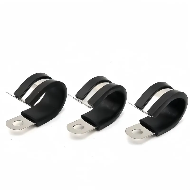 Vibration Dampening Tube Fastening Clips 47 pcs M10, perfect for Hydraulic Hose Fixing, Stainless Steel Body