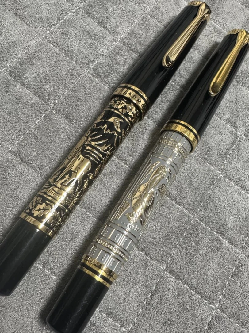 admok-m800-divine-beast-essence-carved-edition-no6-schmidt-bock-pluma-estilografica-de-piston-chapada-en-oro-24k-con-dragon-y-tigre-blanco