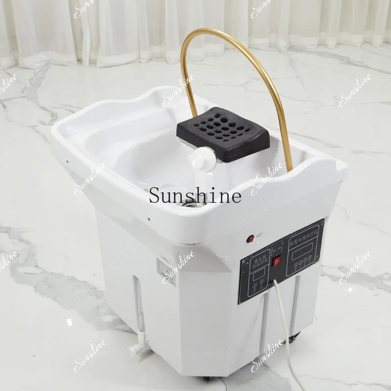 circulation beauty salon special ear picking hair salon head treatment instrument fumigation water-free mobile shampoo basin T