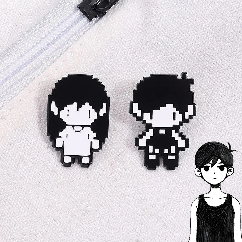 

Игра OMORI Aubrey, брошь для косплея, мультяшная милая пиксельная фигурка, металлический значок, булавки для рюкзака, ювелирные изделия, аксессуары для одежды на Хэллоуин