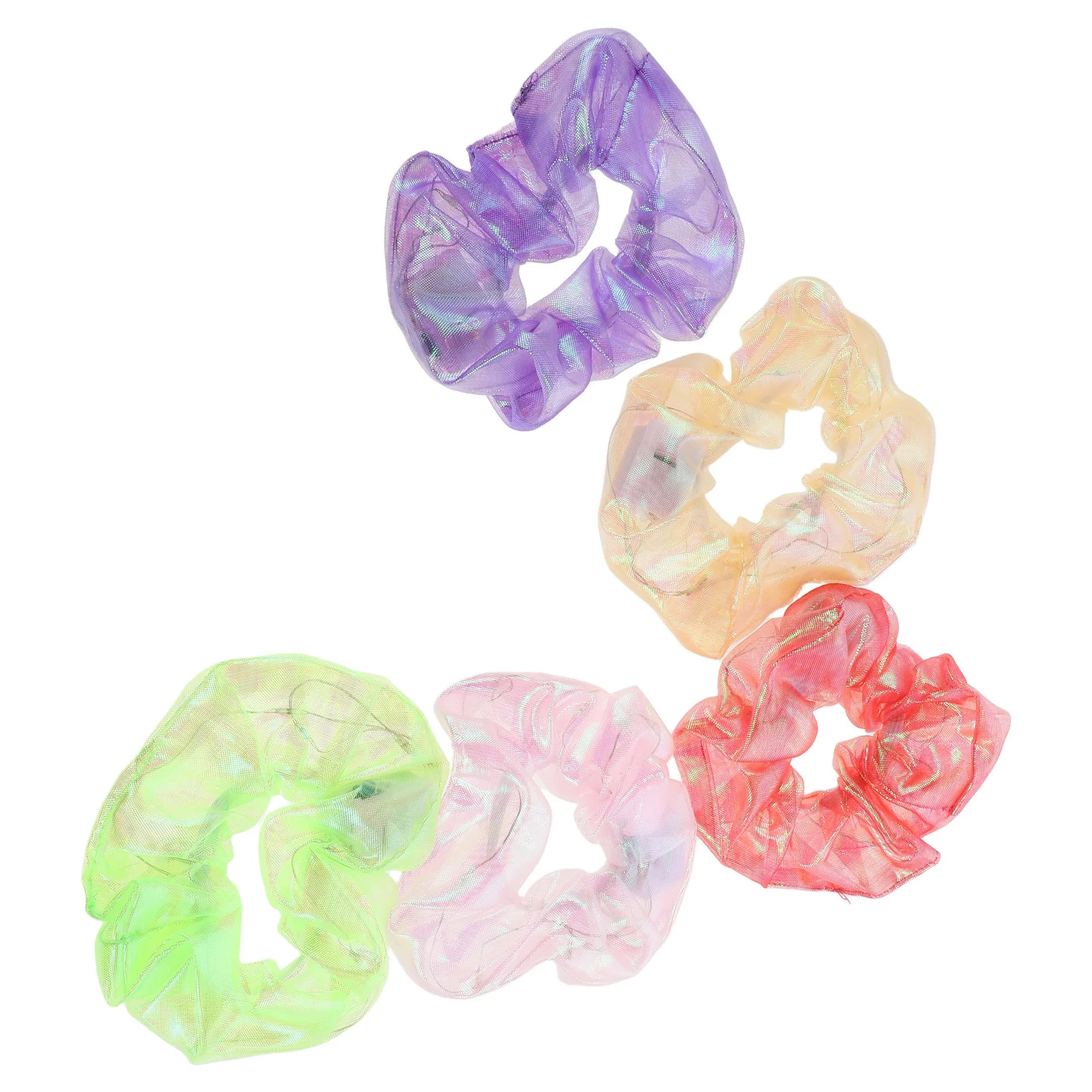 5 шт. светящиеся резинки для волос, красочные резинки для волос со светодиодной подсветкой для неоновых вечеринок, аксессуары для фестиваля Rave, светящиеся в темноте резинки для волос