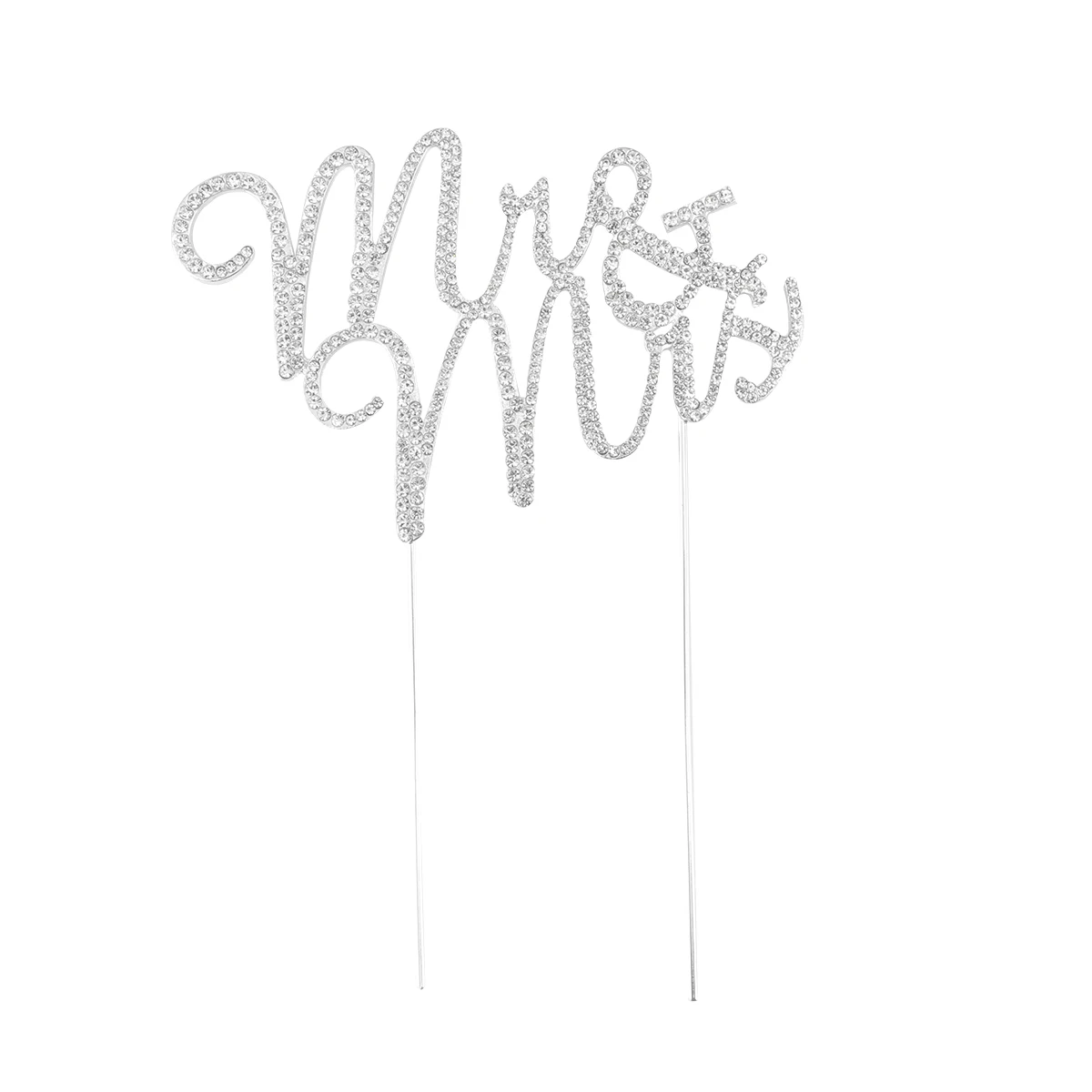 

1 pc Creative Mr Mrs Alloy Diamond Cake Topper Picks Wedding Birthday Decoration Dessert Cupcake Fruit Decoration Supplies