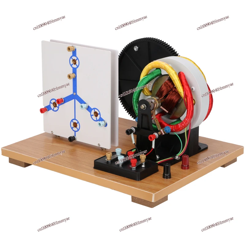 hand-cranked-three-phase-ac-dc-generator-electrical-high-school-motor-model-middle-school-physics-and-electromagnetism-teaching