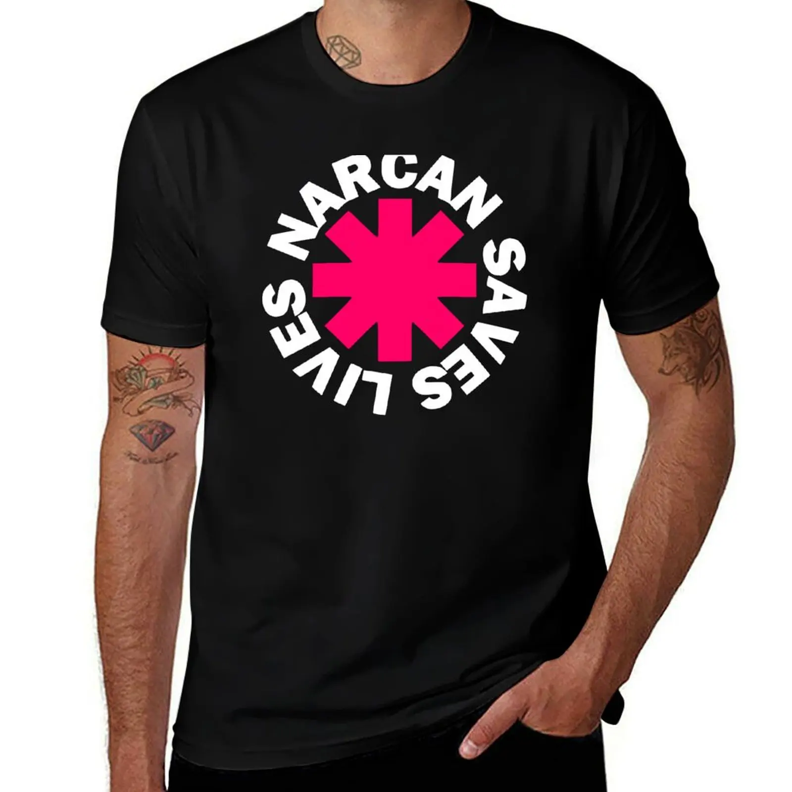 RHCP Narcan T-Shirt Casual Daily Wear Short Sleeve Top T-Shirt