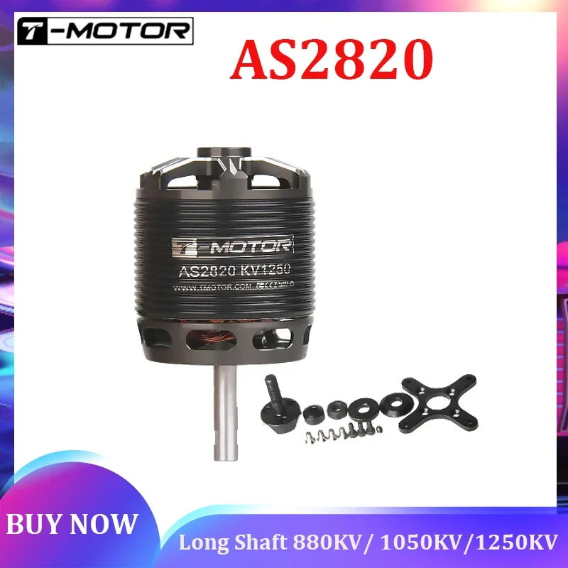 T-MOTOR AS2820 AS 2820 Long Shaft KV880 KV1050 KV1250 Brushless Motor for FPV Racing Fixed Wing RC Drone