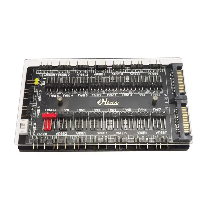 TEUCER Multi Way Splitter Adaptador, Fan Caso PC, SATA Hub, 4Pin PWM, 5V, 3Pin, 11, 16