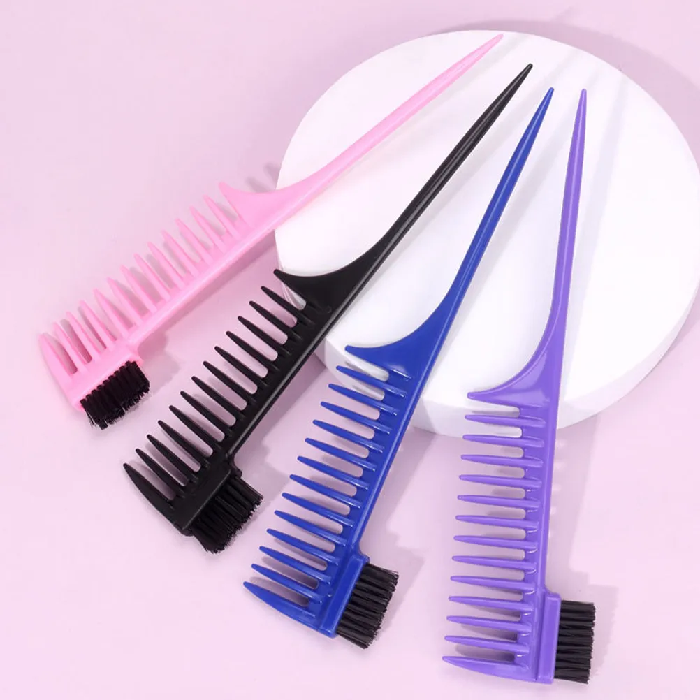 

Набор из 4 расчесок для вьющихся волос: расчески-хвостики, расчески для укладки, расчески с широкими зубьями для распутывания волос для женщин