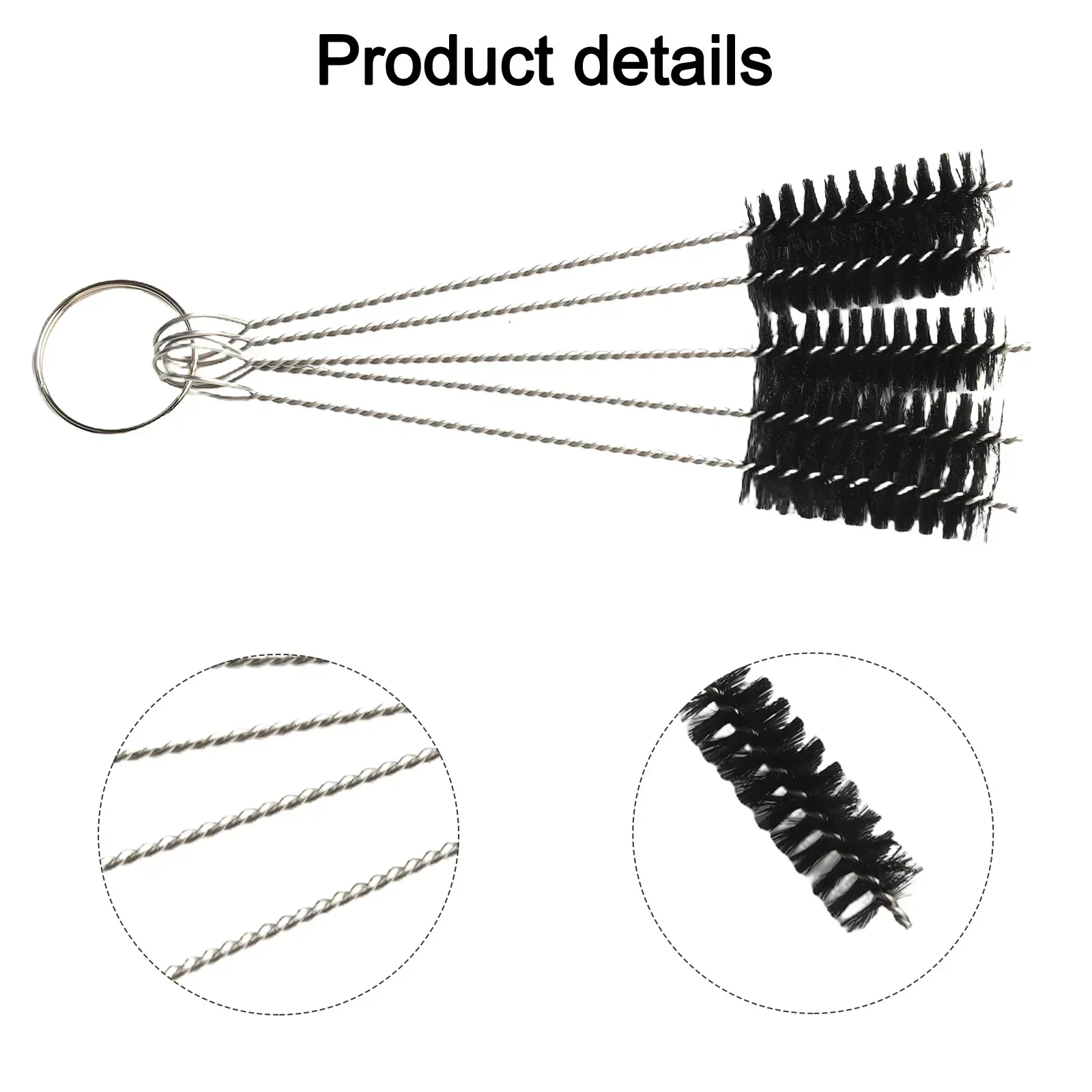 Washing Long Handle Tube Brush Multi-function Pipe Flexible 2-5mm Bottle 5 pcs/set Cleaning Wire Stainless Steel