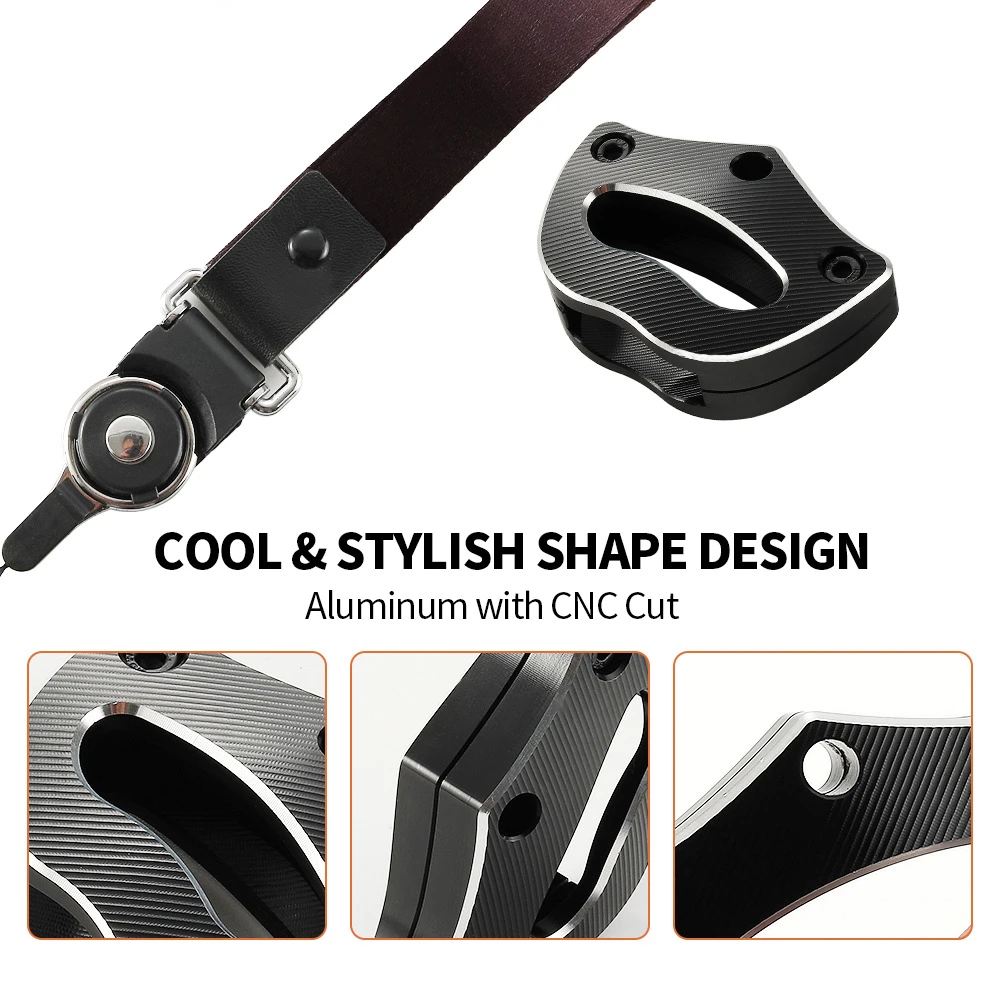 Aluminum Key Holder Cover with Lanyard Anti-Scratch Key Case for Can-Am Spyder RS RTS RT ST STS F3 All Models 2014-2023 - view 6