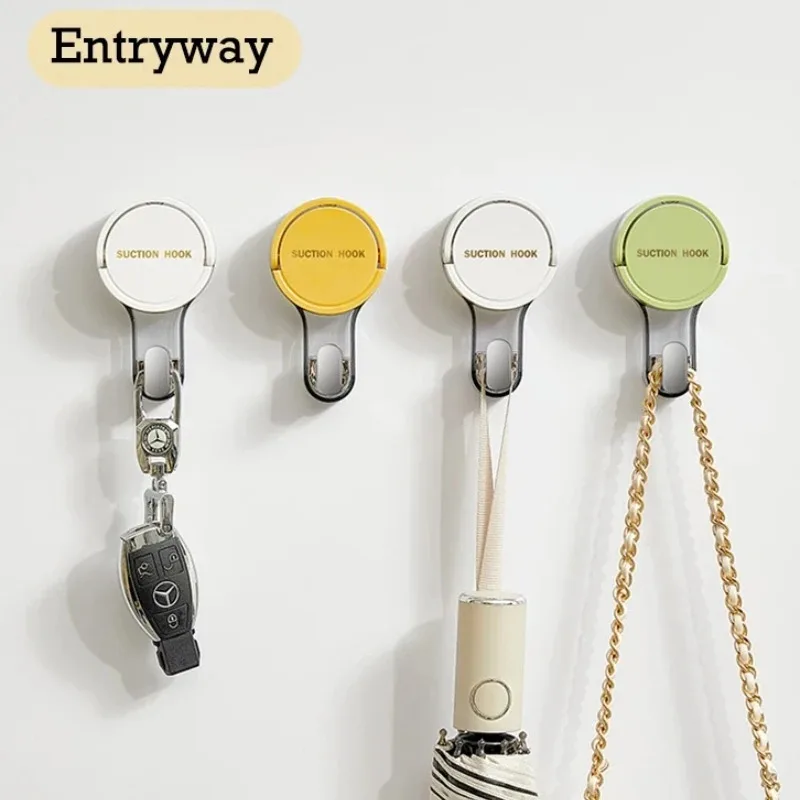 1/2/3 Suction Hooks Strong Vacuum Power Traceless No-Drilling Adhesive Hooks for Home Bathroom Kitchen Door Back and Toilet Area