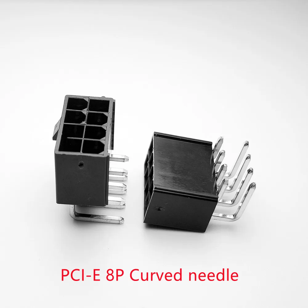 5559 4.2mm Black 8P 8PIN Female Socket Straight/Curved Needle for PC Computer ATX Graphics Card GPU PCI-E PCIe Power Connectors