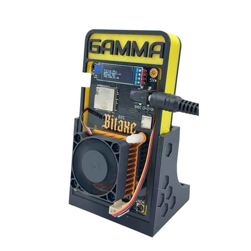 MAKE Bitaxe-Gamma-601-Solo-Miner-1.2TH-S-BM1370-Asic-Chip-Bitcoin-BTC-Miner-18-22W-De-Antminer-S21-Pro-Com-Stand-BR-PLUG