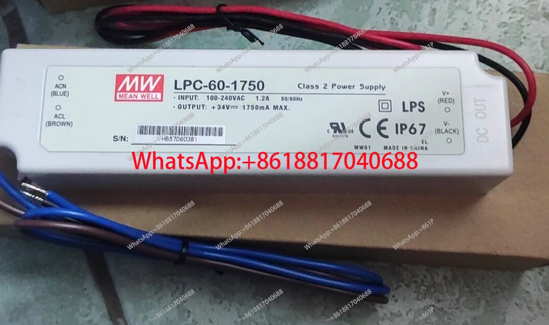 Switching Power Supply LPC-60-1750 60W 1750mA Lighting Constant Current Power Supply LED Waterproof 34V