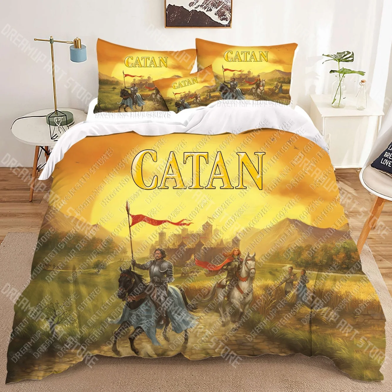 

Комплекты постельного белья Catan с 3D принтом, пододеяльник для взрослых, детское постельное одеяло, подарок на день рождения, дропшиппинг