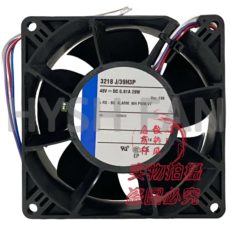 3218 J/39H3P 48V 29W 9038 Four-Wire Cooling Fan