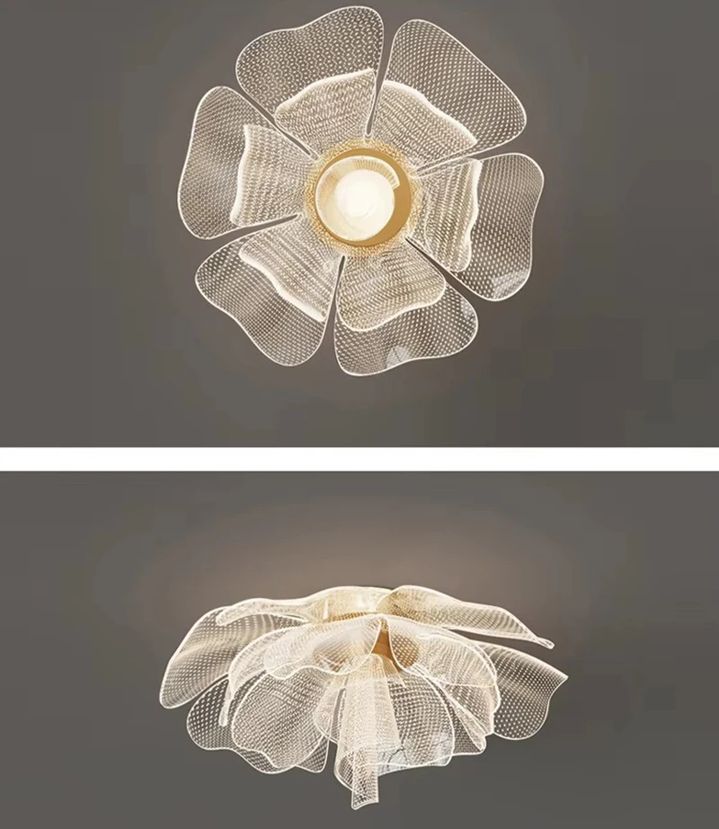 

Flower thickened acrylic Ceiling Lamp LED for Living Bedroom Ceiling Chandelier Fixture Foyer Aisle Balcony Home Decor Lighting