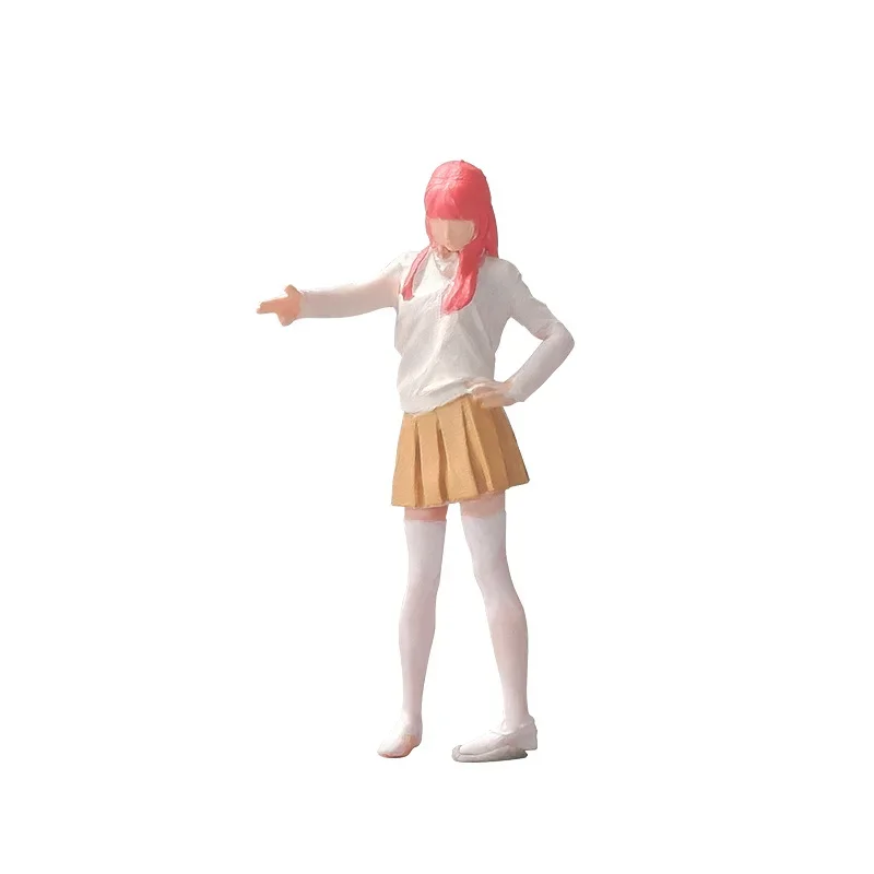 1:64 anime menina série mini boneca figura modelo em miniatura fotografia adereços modelo de cena diy mesa areia paisagismo ornamento presente
