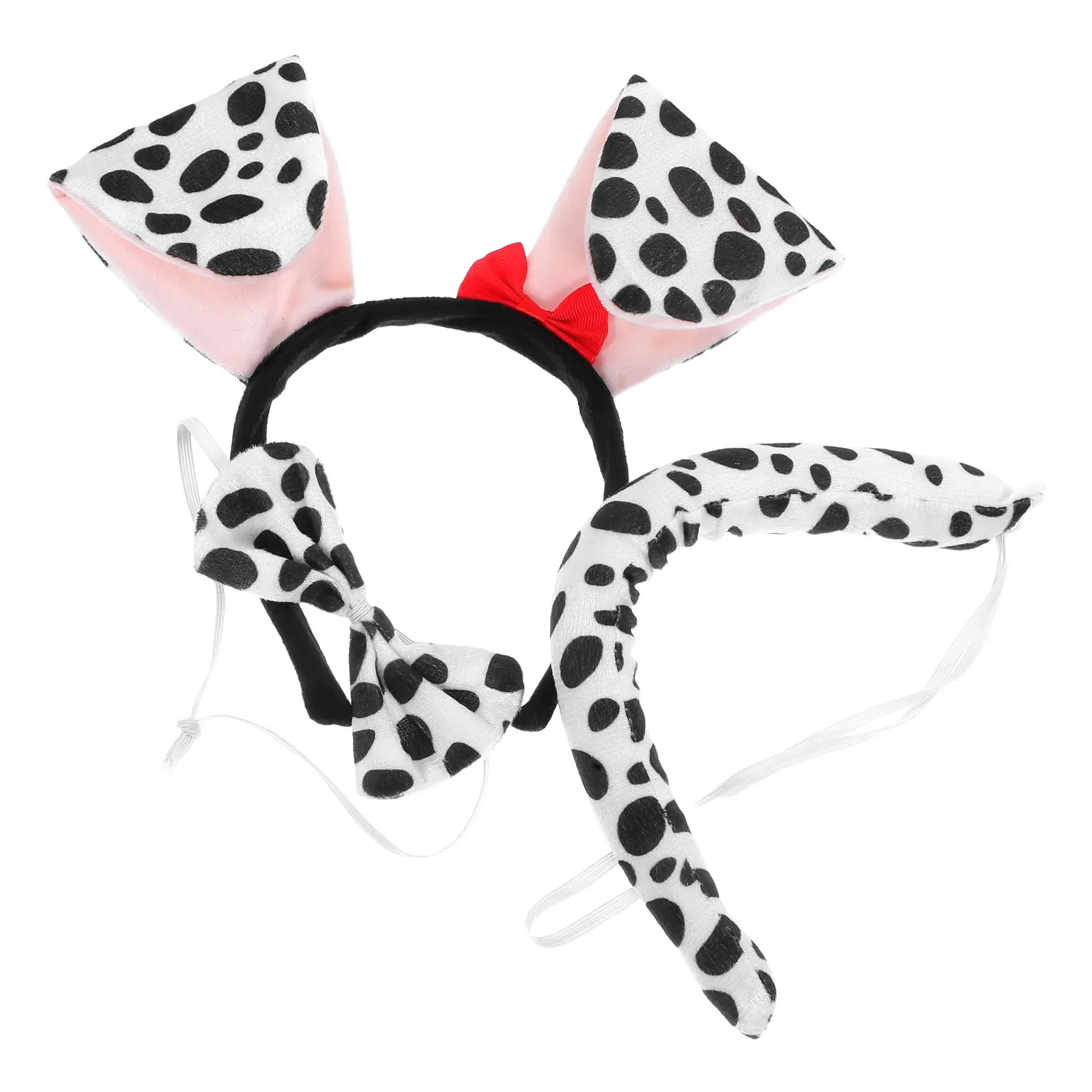 

1Set Adorable Dalmatian Ears Headband Kids Soft Plastic Fabric Animal Headband for Dress Up Cosplay School Events Parties Girl