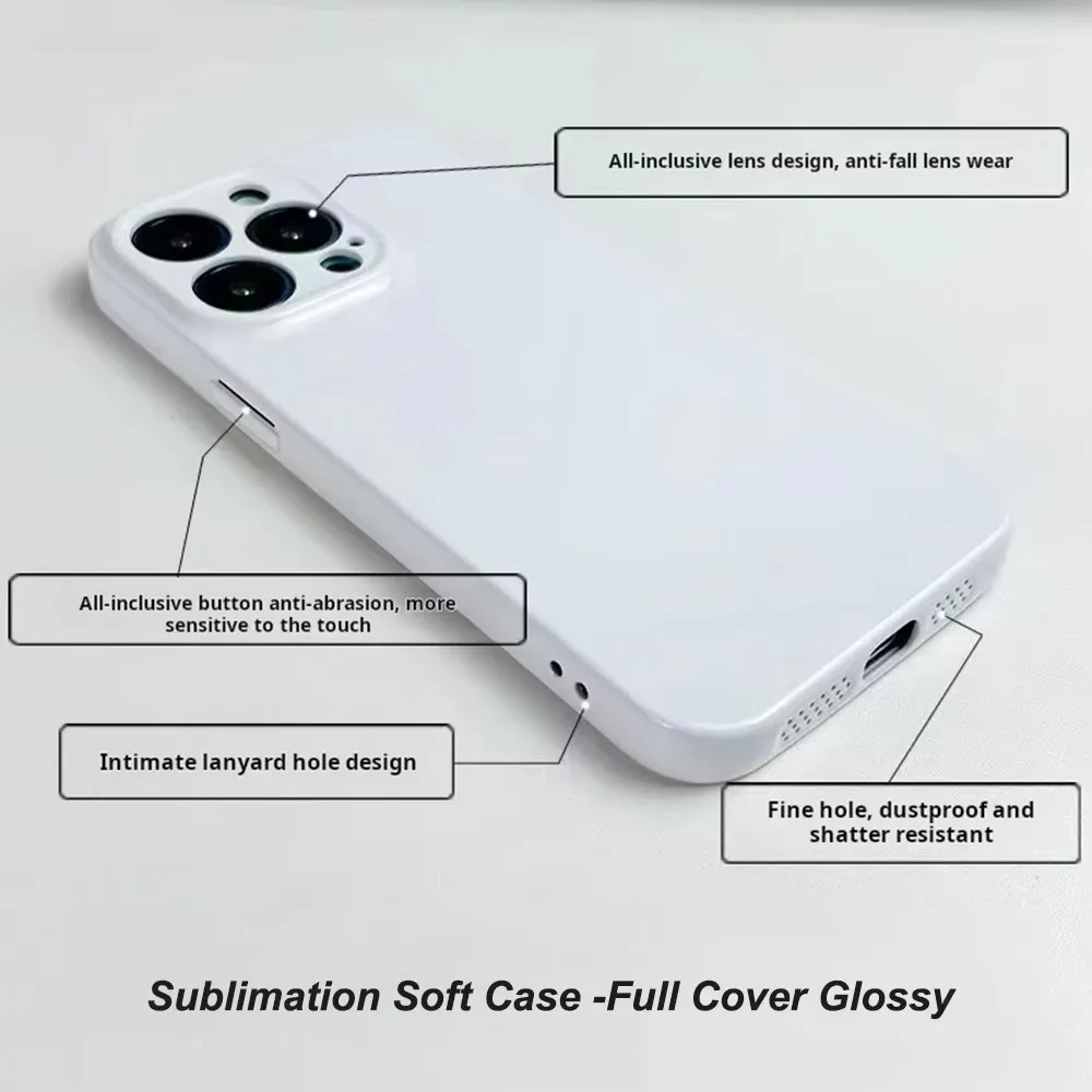 10 stücke Weiche 3D Sublimation Telefon Fällen Angepasst Flexible DIY Mobile Zurück Abdeckung TPU Rohlinge Für iPhone 17 16 15 14 13 12 Pro Max