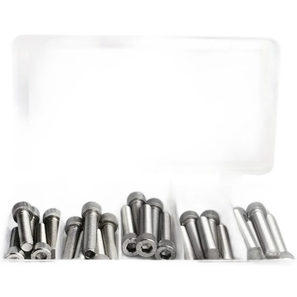 50pcs M6 Socket Head Cap Screws Hex Bolts DIN912 For Industrial Use Furniture Construction Bike Maintenance Kits