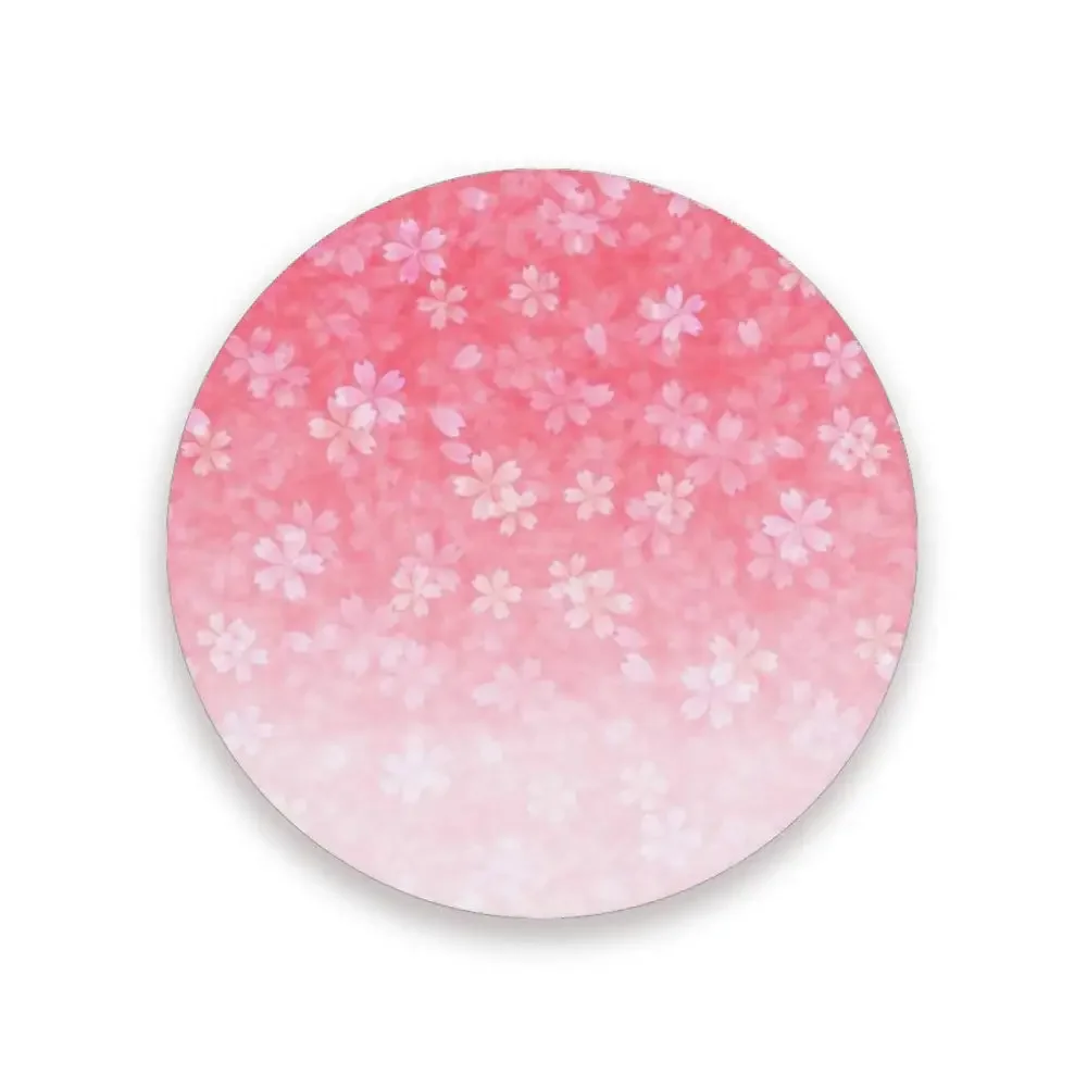 

Pink Cherry Blossom Printed Coasters for Drinks Absorbent Round Ceramic Coaster Mugs and Cups Tabletop Protection Set of 1
