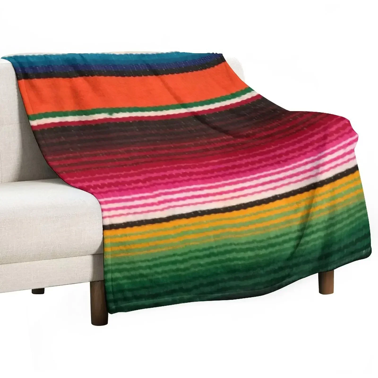 

BEAUTIFUL MEXICAN SERAPE Throw Blanket Weighted Loose Hair Blankets