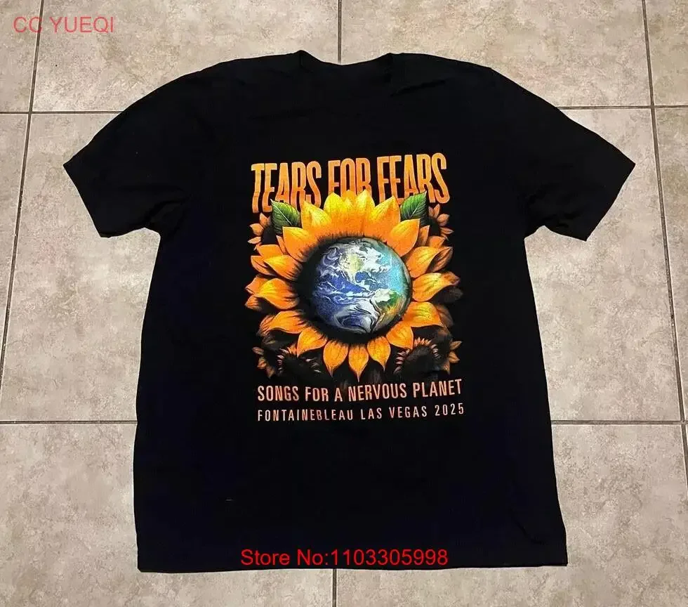 Vintage lágrimas para miedo canciones un planeta nervioso álbum camiseta todas las tallas HRS14 vintage lavado estirado cómodo Casual