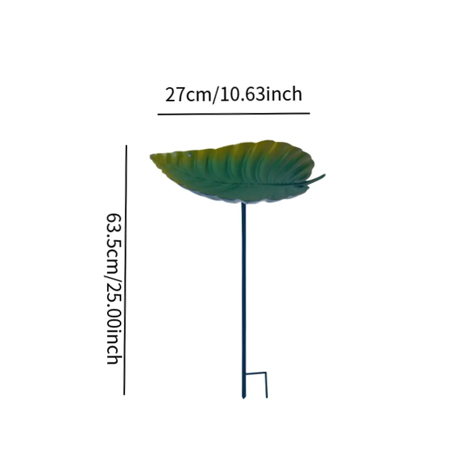 Bird Baths for Outdoors,Bird Feeder Bath,Leaf Shape Detachable Pole Birdfeeder with Metal Stake for Outdoor,Garden,Courtyard