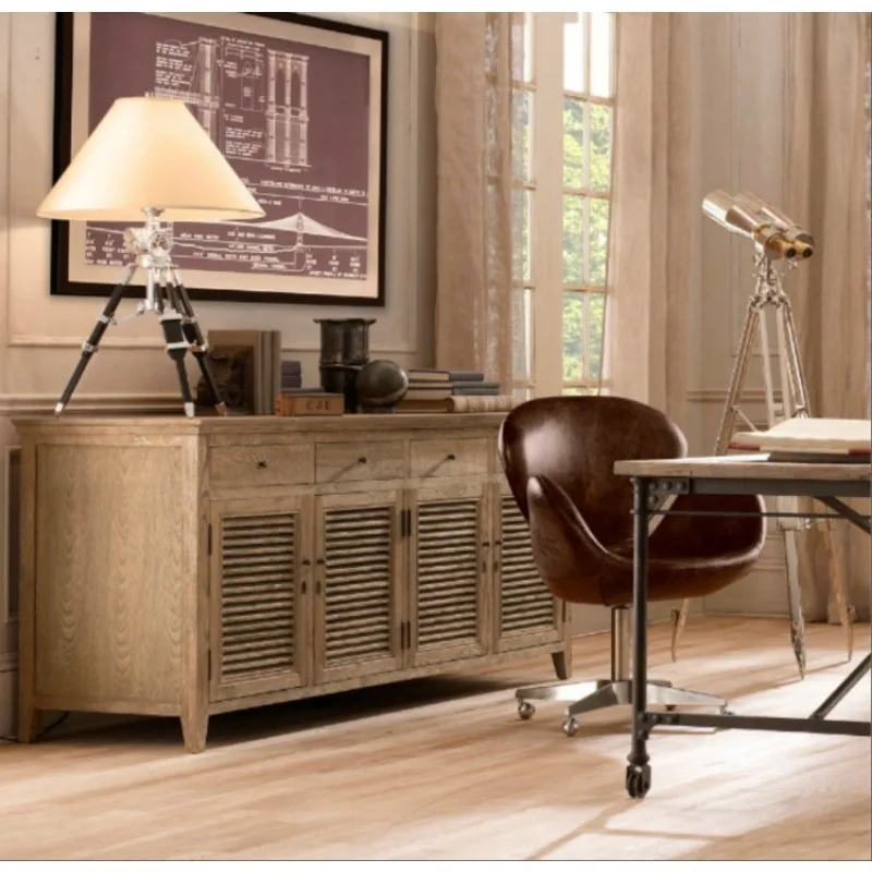 French rural retro home side cabinet modern simple storage shoe cabinet