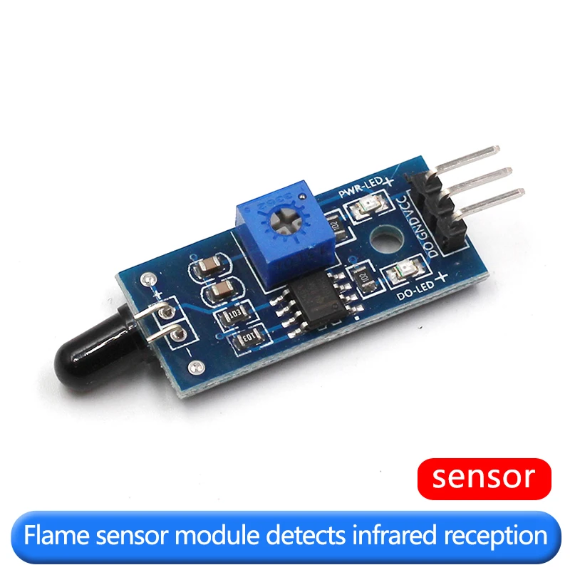 Flame sensor module Flame sensor module Smart car Fire source detection module Send data