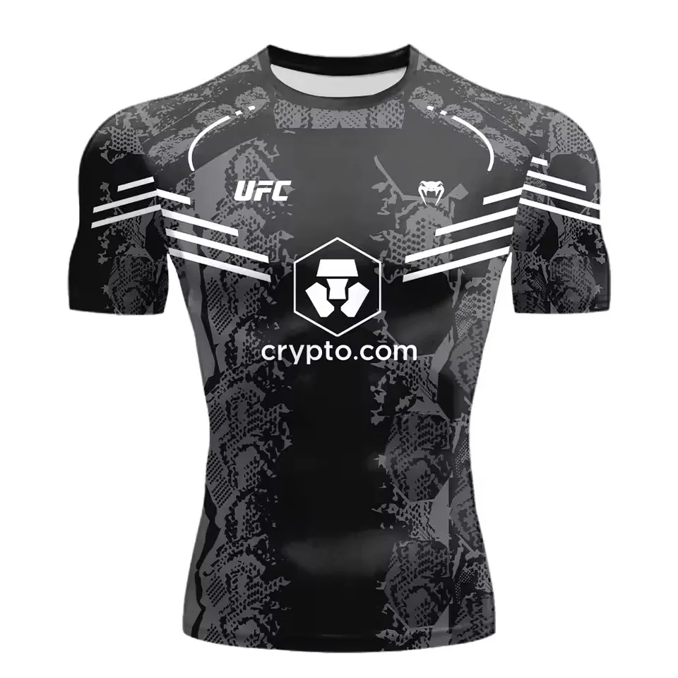 2025 Nuova vendita calda UFC Boxe Match Pursuer T-shirt per uomo e donna in estate Casual traspirante oversize Top ad asciugatura rapida