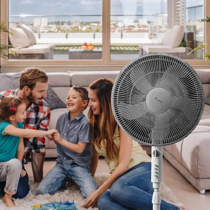 Fan Cover For Kids Cartoon Dustproof Fan Mesh Cover Protection Cover For Floor Fan Children Finger Safety Protection Net Cover