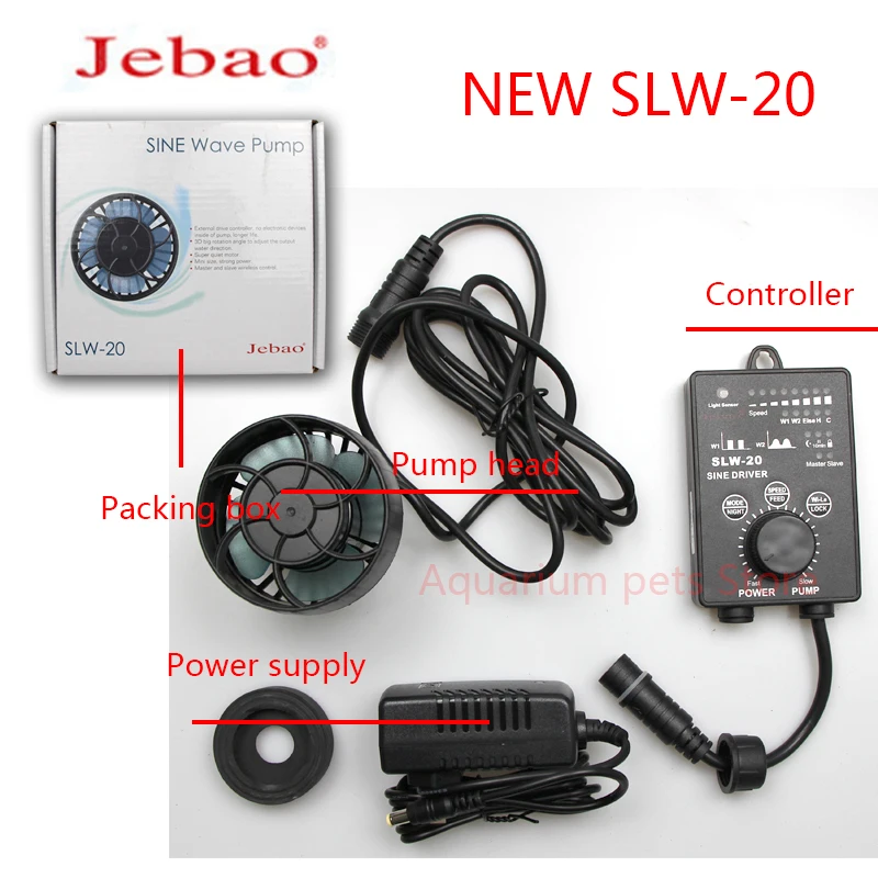 Jebao SLW-3 SLW-5 SLW-10 SLW-20 SLW-30 Series Aquarium Water Pump Filter Fountain Pump Mini Pump For Fish Tank Garden Aquarium