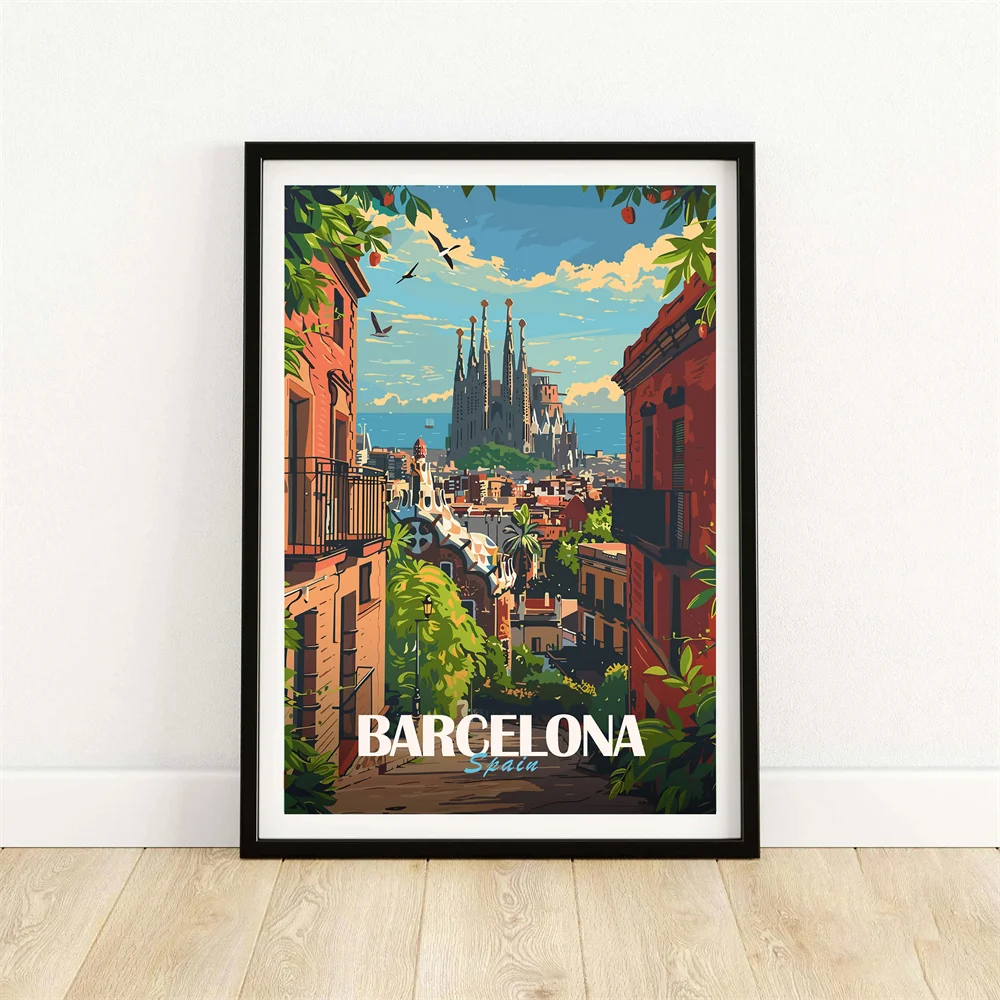 London Paris Rome Modern Art Landscape Poster Travel Attractions Canvas Painting Home Room Decor Travel Lover Gift
