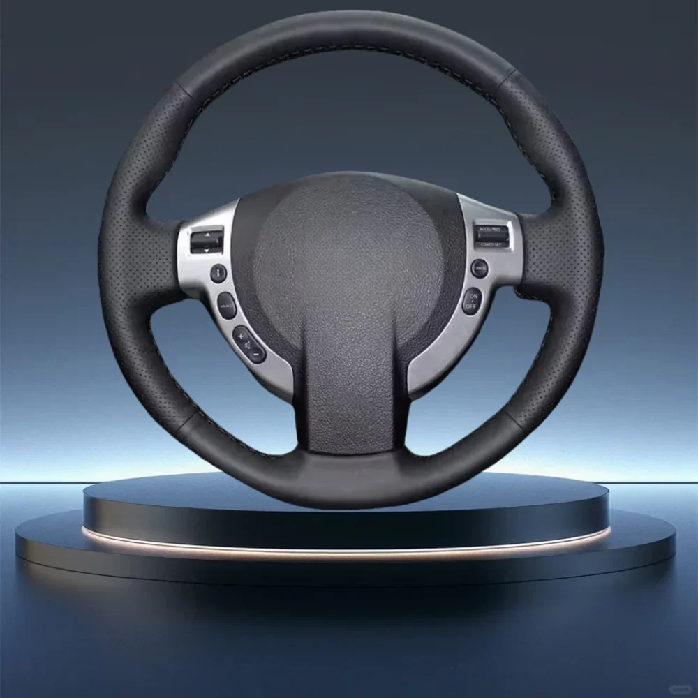 Capas de Volante em Couro Microfibra Costuradas à Mão para Nissan Qashqai J10 X-TRAIL NV200 2008-2012 Acessórios de Interior Automotivo