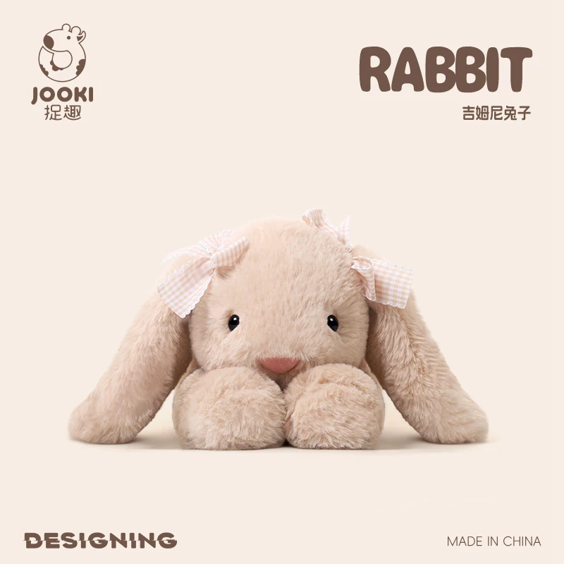35CMのかわいいウサギのぬいぐるみ、長い耳のイースターバニー、柔らかいぬいぐるみ人形、寝室の装飾、女の子の誕生日プレゼント、子供へのギフト