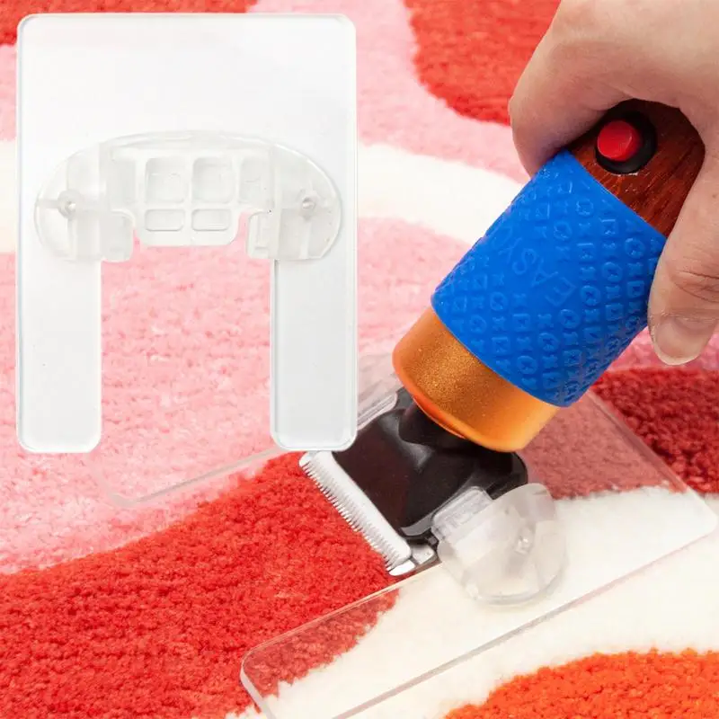 Electric Carpet Clipper Holder Solid Acrylic Shearing Guide For DIY Carving Rug Tufting Home Grooming Tools Excluding Trimmer