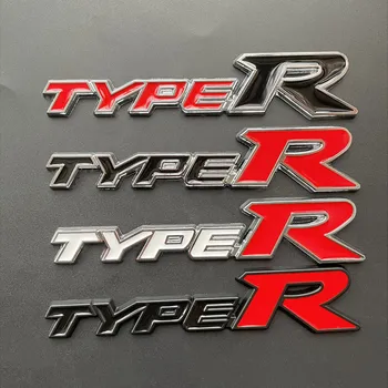 3D Metalen Type R Logo Letters Kofferbak Embleem Badge Decal Voor Honda City Hrv Accord Civic EP3 Mugen Fit TypeR Sticker Accessorie