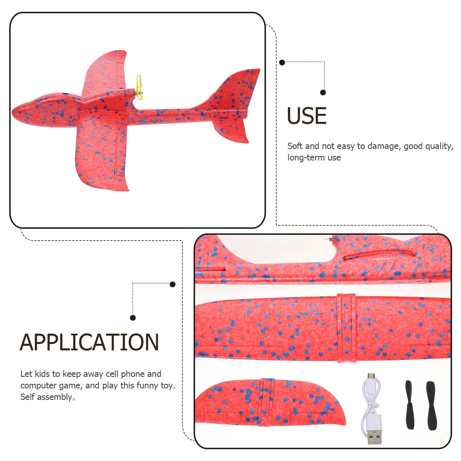 

1 шт. Ручной метательный планер из прочного экологичного материала для улучшения отношений родителей и детей, уличный летающий самолет